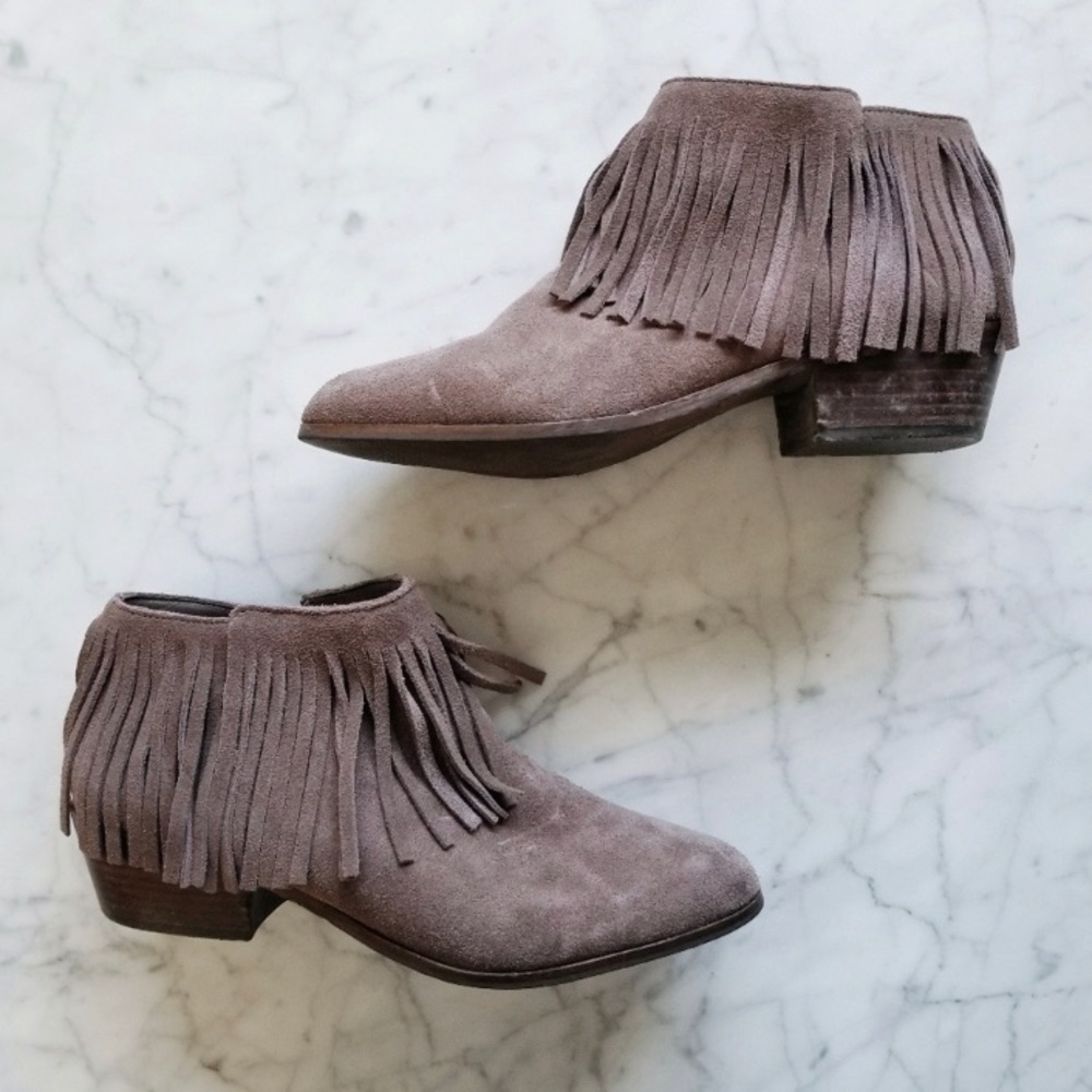 Steve Madden Ankle Fringe Booties